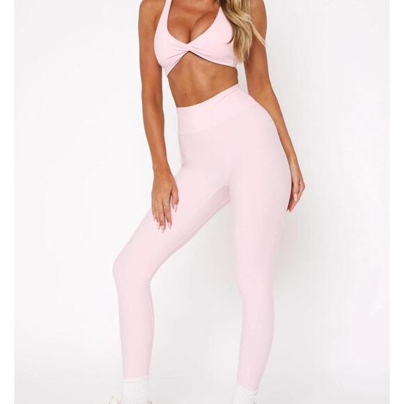 White Fox Active Women’s X-Small High Rise Compression Leggings Pink Nude $49 - Picture 1 of 5